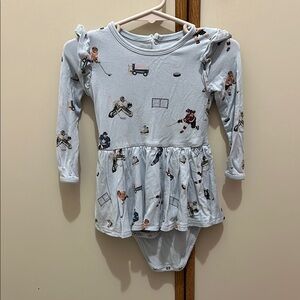 Kyte Baby ice hockey twirl bodysuit dress